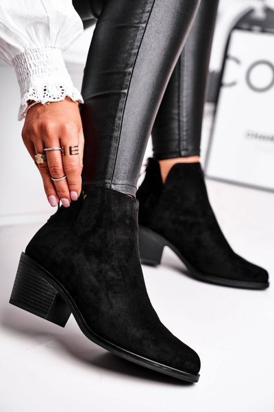 Women’s Boots Flat Heel Autumn Black Milky