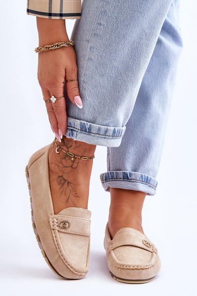 Mocasini femei eco suede Beige Castelo