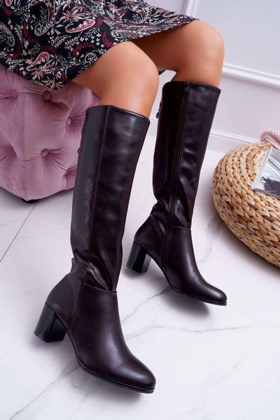 Bottes Sergio Leone pour femmes marron KZ273