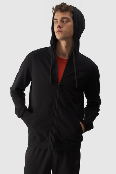 Sweat à capuche zippé pour hommes 4F Noir 4FWAW24TSWSM1256-20S