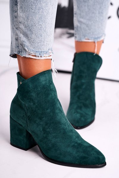 Bottines à talon pour femmes, vert, So Good