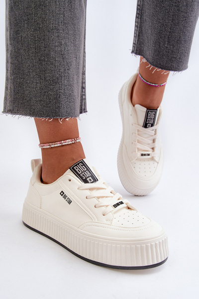 Baskets plateforme femme Big Star NN274254 Blanc