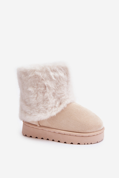 Kinderschneestiefel Mit Fell Hellbeige Crisie
