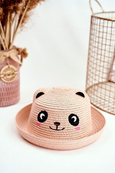 Chapeau Enfant Summer Beach Rose Avec Panda