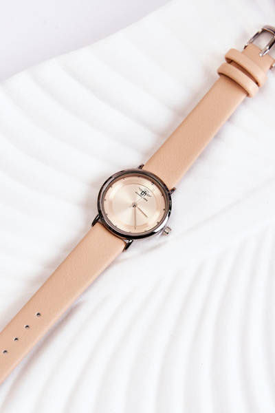 Montre femme Michael John Paule Argent-Beige