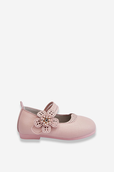 Gyermek Bőr Balerina Virág Pink Cobi