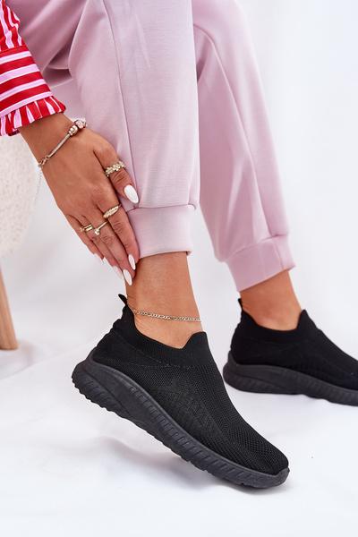 Slip On Anyag Sportcipők Nők Fekete Minstina