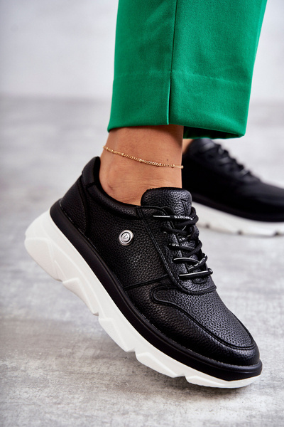 Pantofi sport din piele pentru femei Black Camrose