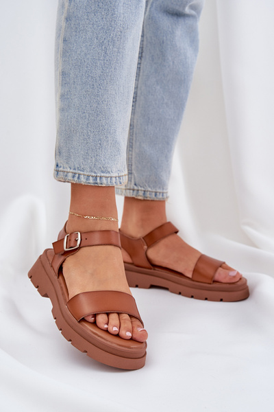 Damen Sandalen Mit Plattform Camel Evaretha