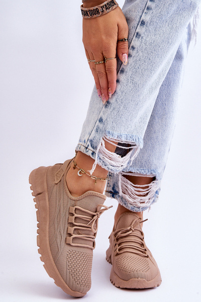 Chaussures de sport à enfiler pour femmes Beige foncé Rosett
