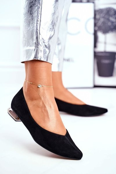 Ballerinas pentru femei Laura Messi Leather Black 2149
