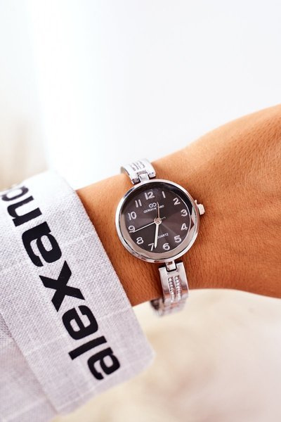 Montre sur bracelet avec zircon cubique Giorgio & Dario argent