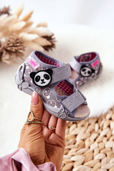 Befado Klettverschluss-Sandalen 342P031 Grau