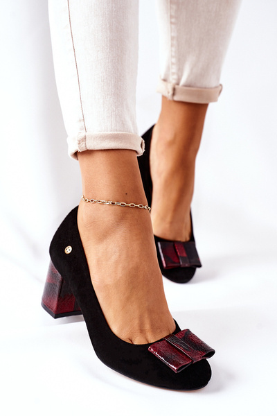 Damen Maciejka Wildleder Schwarz 3356A-20 Pumps