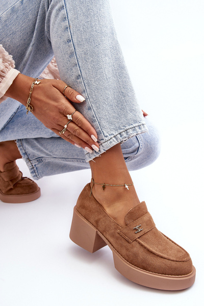 Escarpins en daim pour femmes beige foncé Afnira