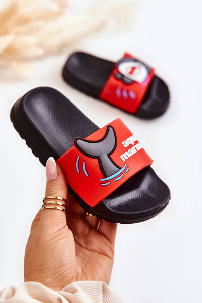 Chaussons Légers Enfant Rouge et Noir Sharky