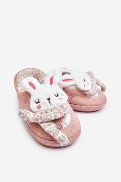 Chaussons enfant semelles épaisses lapins roses Dasca