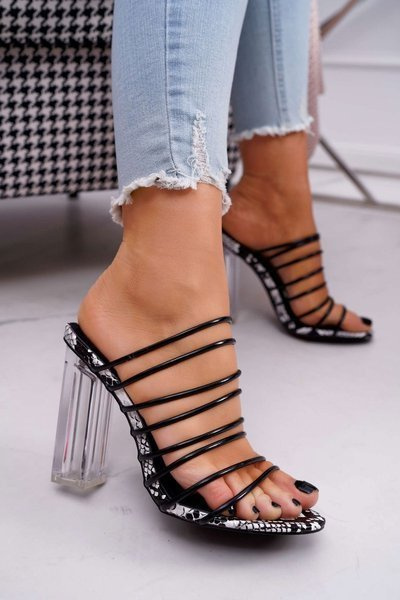 Tongs Stiletto Pour Femmes Noir Dubai