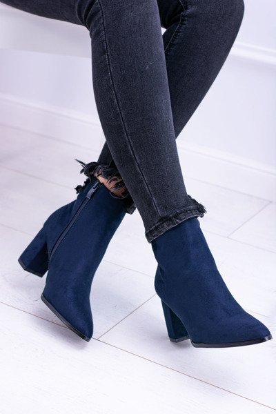 Cizme de stiletto albastru bleumarin pentru femei