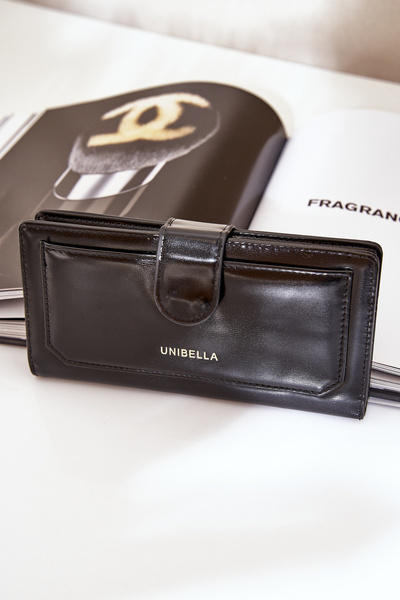 Portefeuille Femme En Cuir Écologique Noir Kalinessa