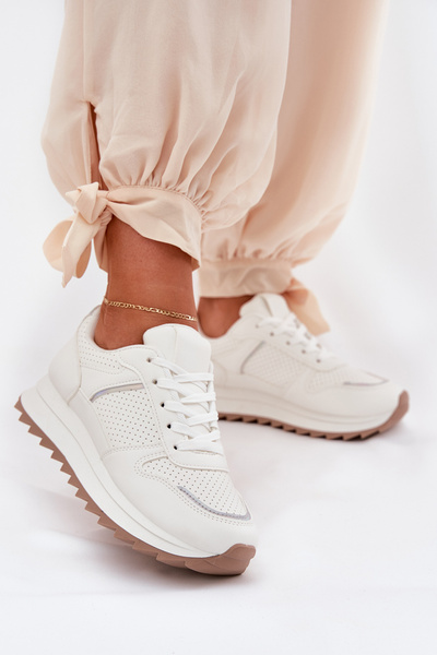 Damen Sportschuhe Auf Plattform Weiß Yandia