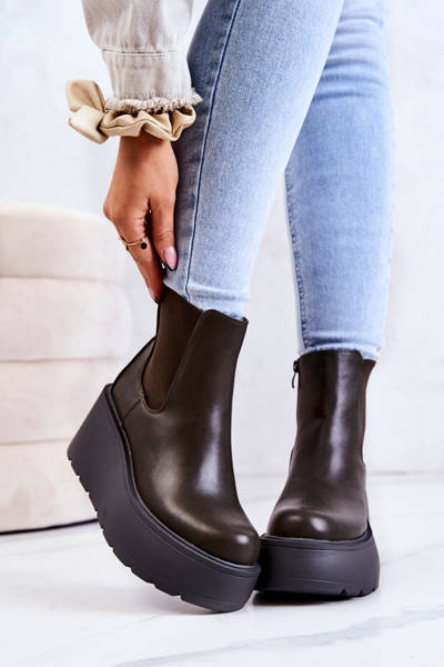 Montiano Wärmestiefel Dunkelgrün