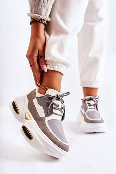 Baskets Sport Femme Blanc-Gris New Horizon