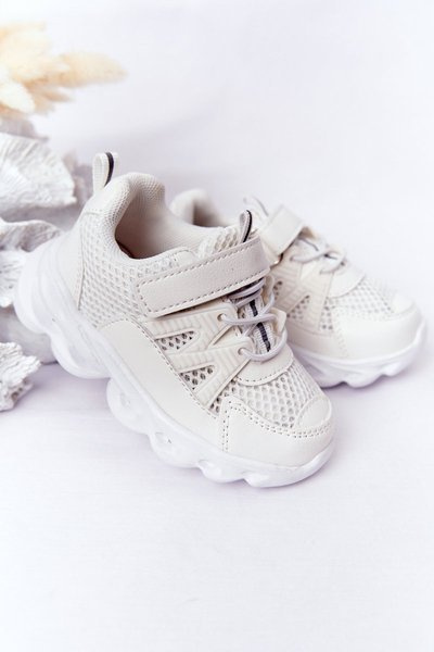 Baskets Enfant Avec Semelle Clignotante LED Blanc So Cool !