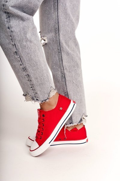 Damen Klassische Low Sneakers Big Star DD274339 Rot