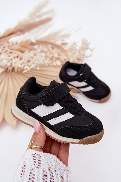 Sneakers Copii Încălțăminte Sport Cu Velcro Negre Viona