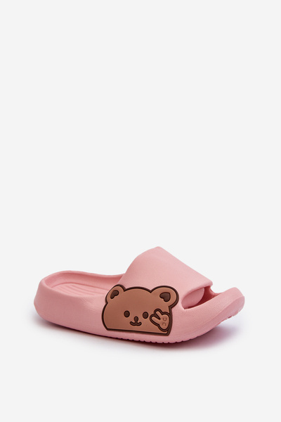 Claquettes En Mousse Légère Avec Ours En Peluche Rose Todi