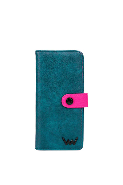 Damen Leder Tension Geldbörse Blau/Pink Florience