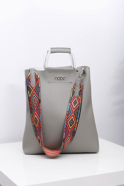 Grand sac Nobo gris avec mini sac à main pour femme