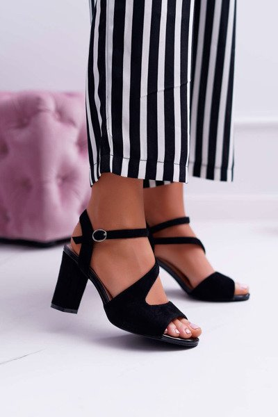 Sandale de stiletto pentru femei Sergio Leone SK868 Suede Black Mersi