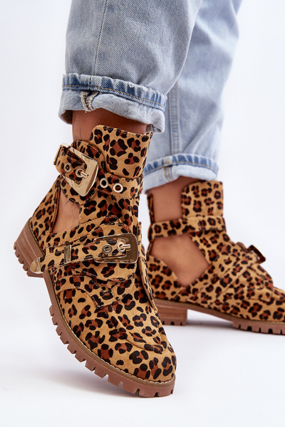 Lu Boo bottes en daim avec découpes Panther Rock Girl