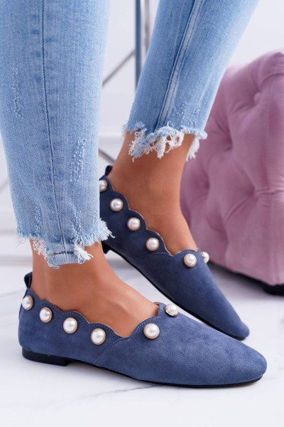 Marineblaue Lu Boo Milis Ballerinas für Damen