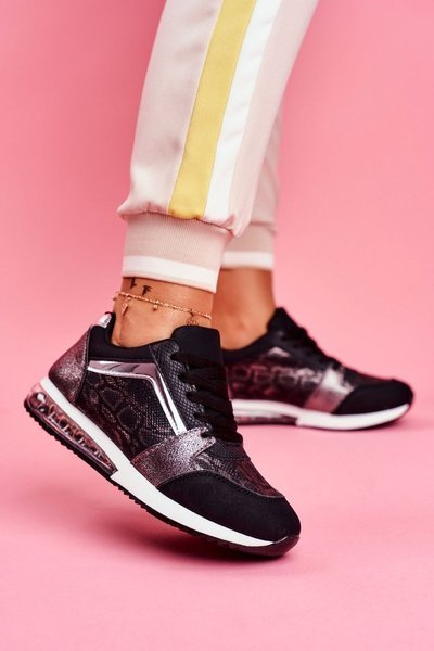 Női sportcipő cipők, fekete Helly