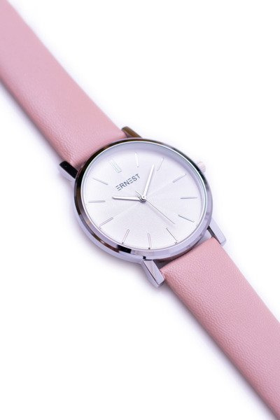 Montre Rose Femme Ernest Vega Enveloppe Argent