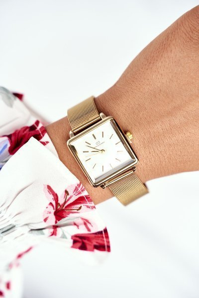 Montre Femme Giorgio & Dario Or Blanc Bouclier Fanne