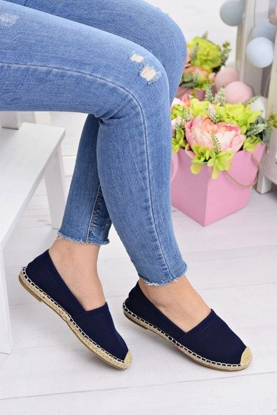 Women's Navy Blue Slip On Espadrilles Lupita