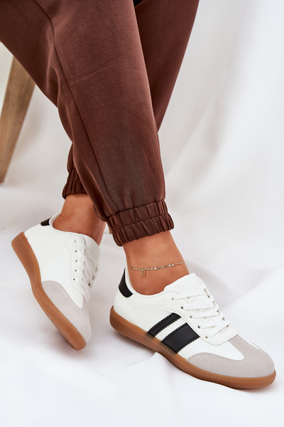 Alacsony Női Sneakers Öko Bőrből Fehér Nonalorin