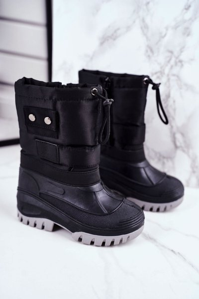 Children's Snow Boot Warm Black Hot Winter