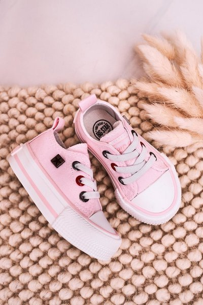 Gyermek klasszikus alacsony tornacipő BIG STAR HH374197 Pink