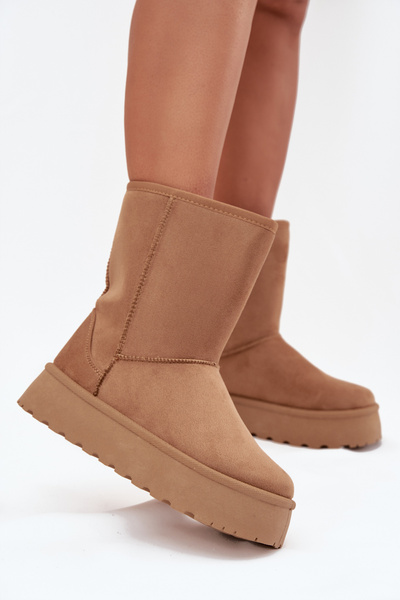 Bottes de Neige Isolées Pour Femmes avec Fourrure Camel Abrams