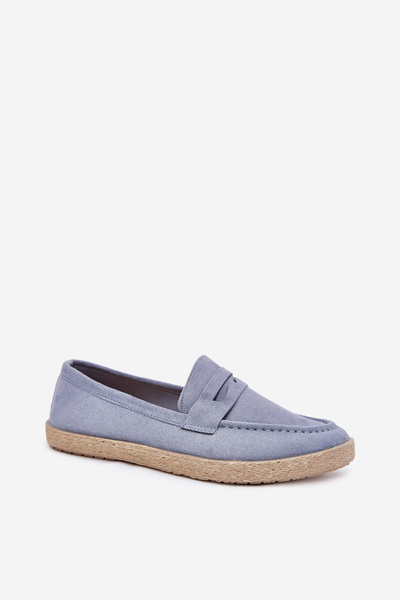 Mocassins Pour Hommes Avec Tressage Bleu Fiamar