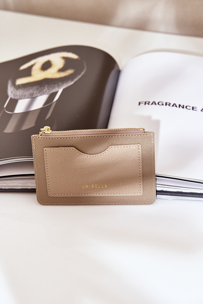 Étui À Cartes Portefeuille Femme Avec Porte-Clés Beige Foncé Therinore