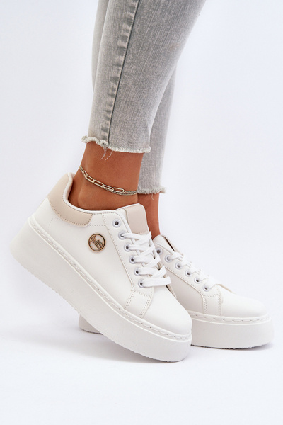 Baskets plateforme femme blanc Eshen