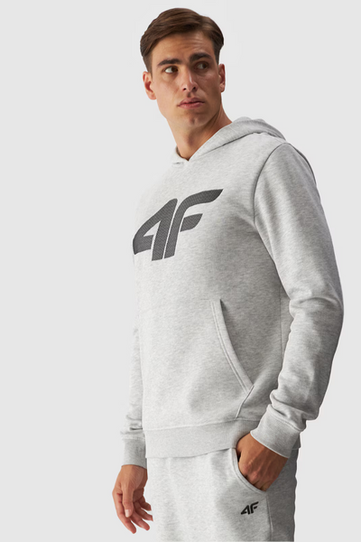 Sweat-shirt à capuche pour hommes, gris clair 4FWMM00TSWSM1464-27M