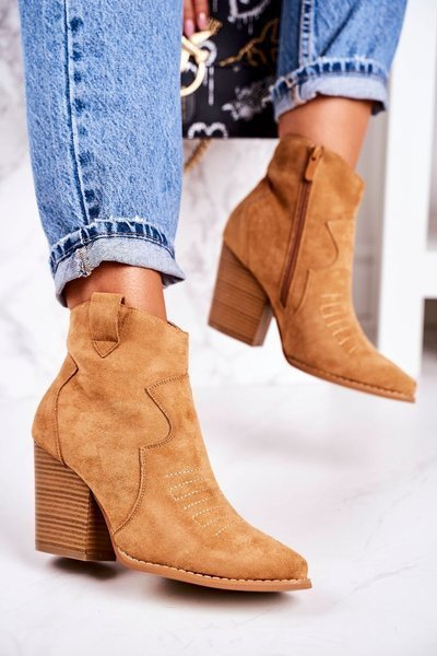 Women's Insulated Cowboy Boots On A Heel Camel Margaret