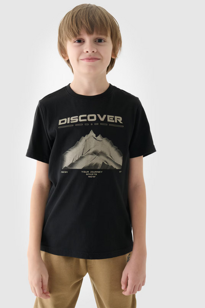 T-Shirt Avec Imprimé Pour Garçon 4F Noir 4FJWAW24TTSHM1553-20S